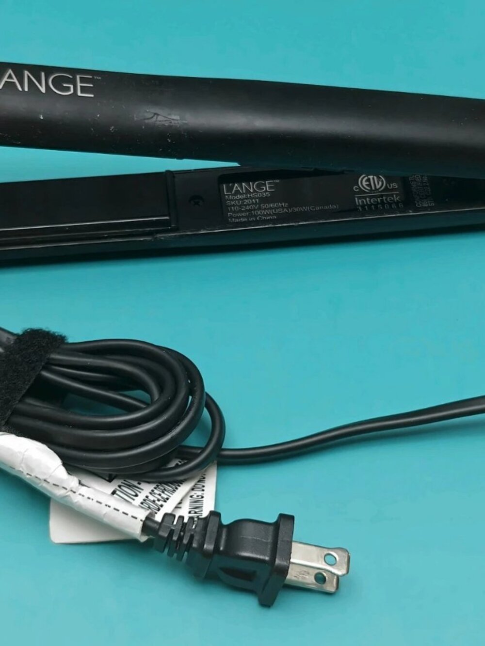 L'ANGE HS035 Flat Iron Hair Straightener Black — Tested, Heats Up